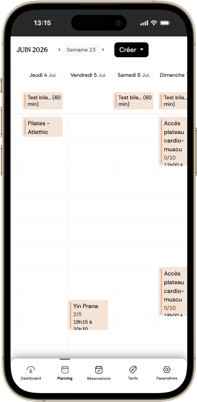 Planning mobile Fitmee
